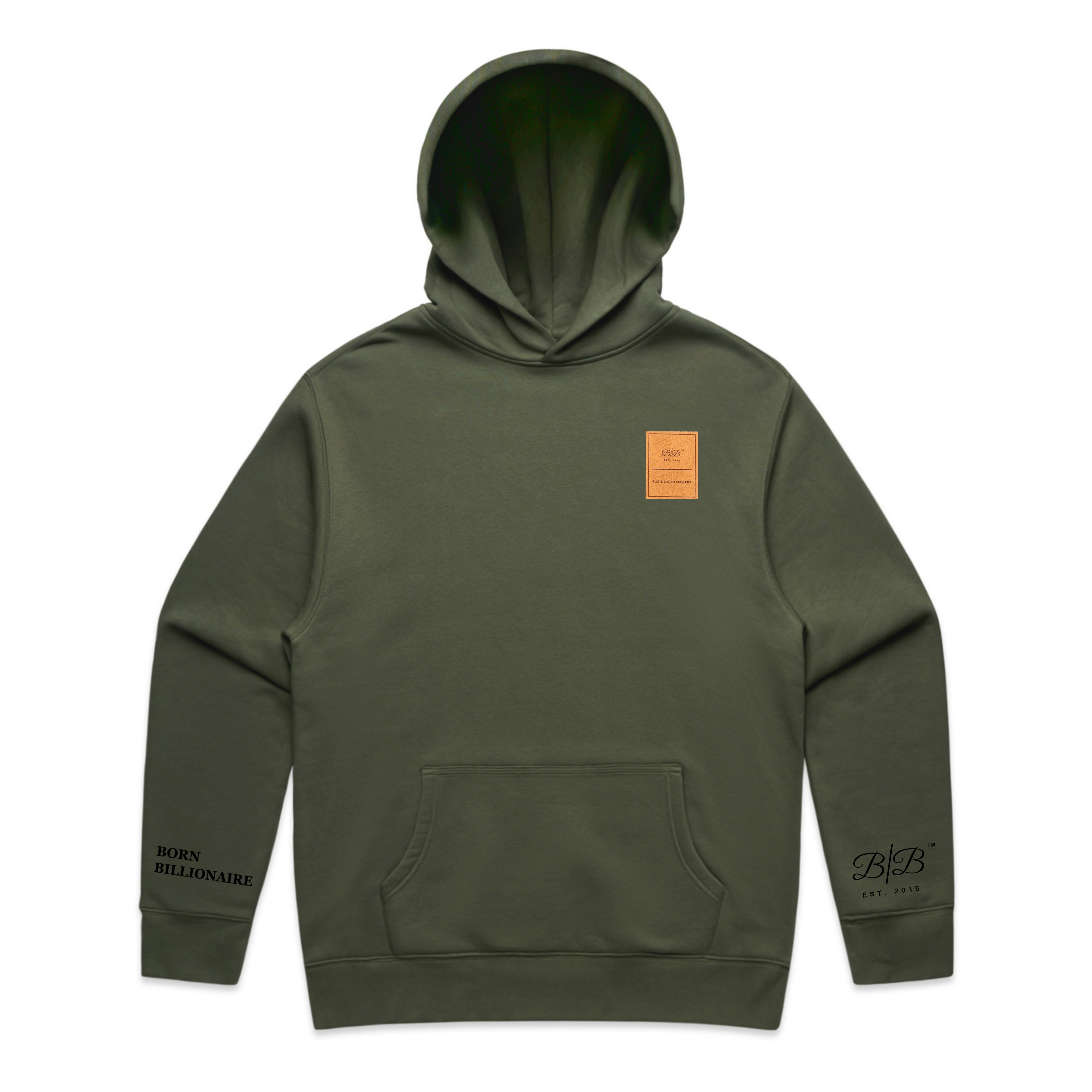 Born Billionaire Suede Patch Relaxed Hoodie