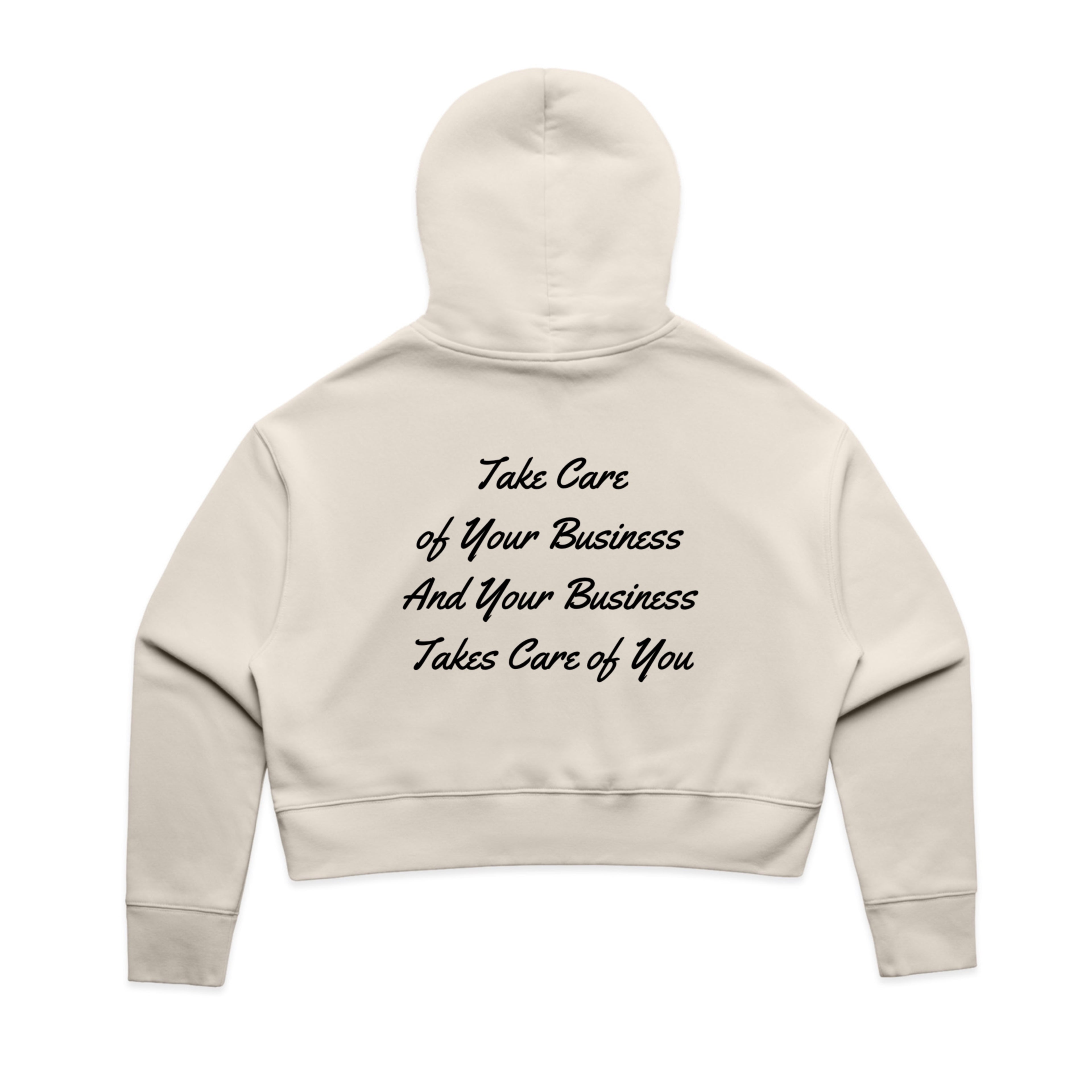 Born Billionaire Women’s Relaxed Suede Patch Crop Top Hoodie