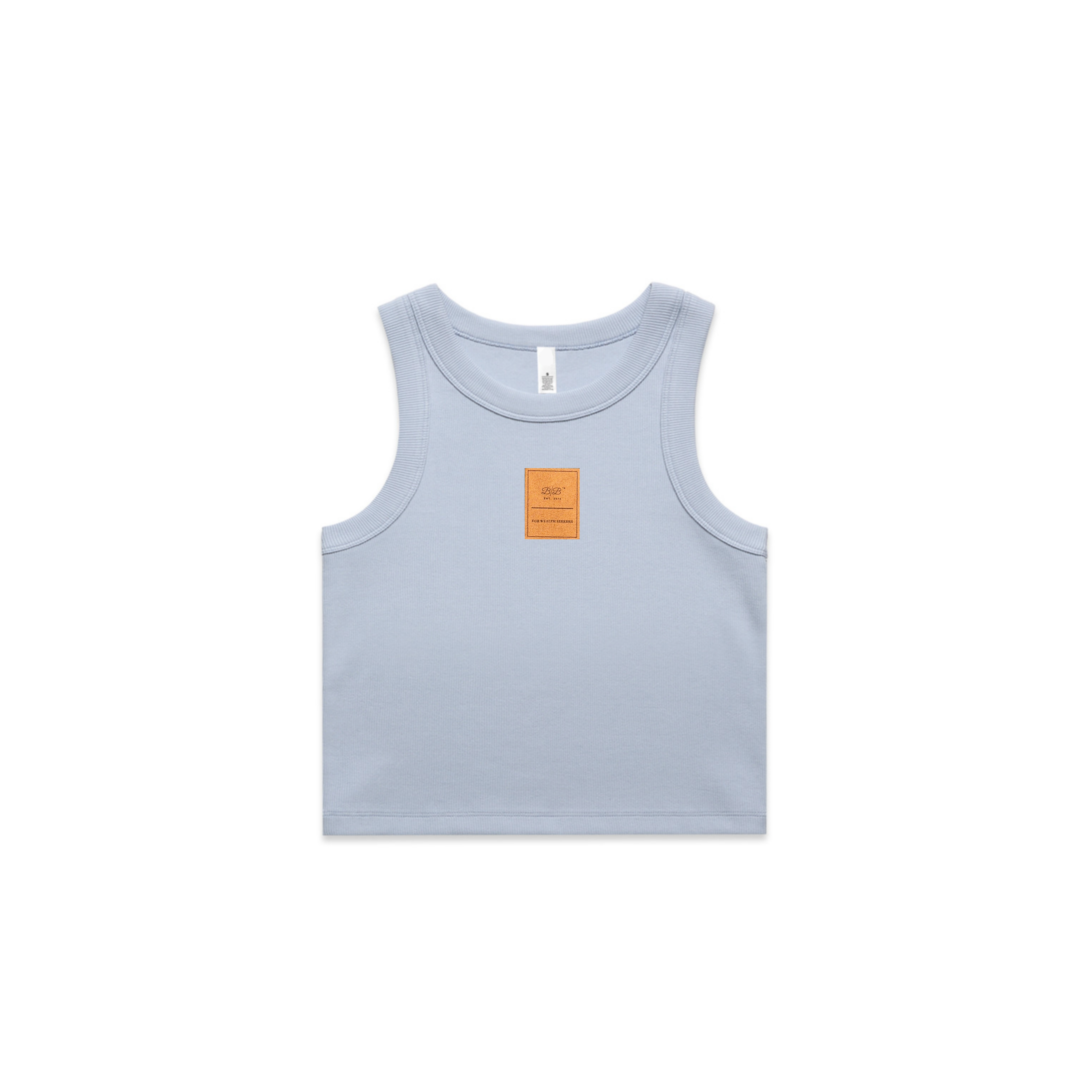 Born Billionaire Women’s Organic Cotton Ribbed Crop Tank