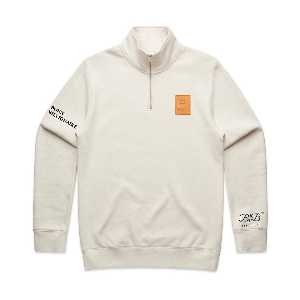Born Billionaire Suede Patch Quarter-Zip