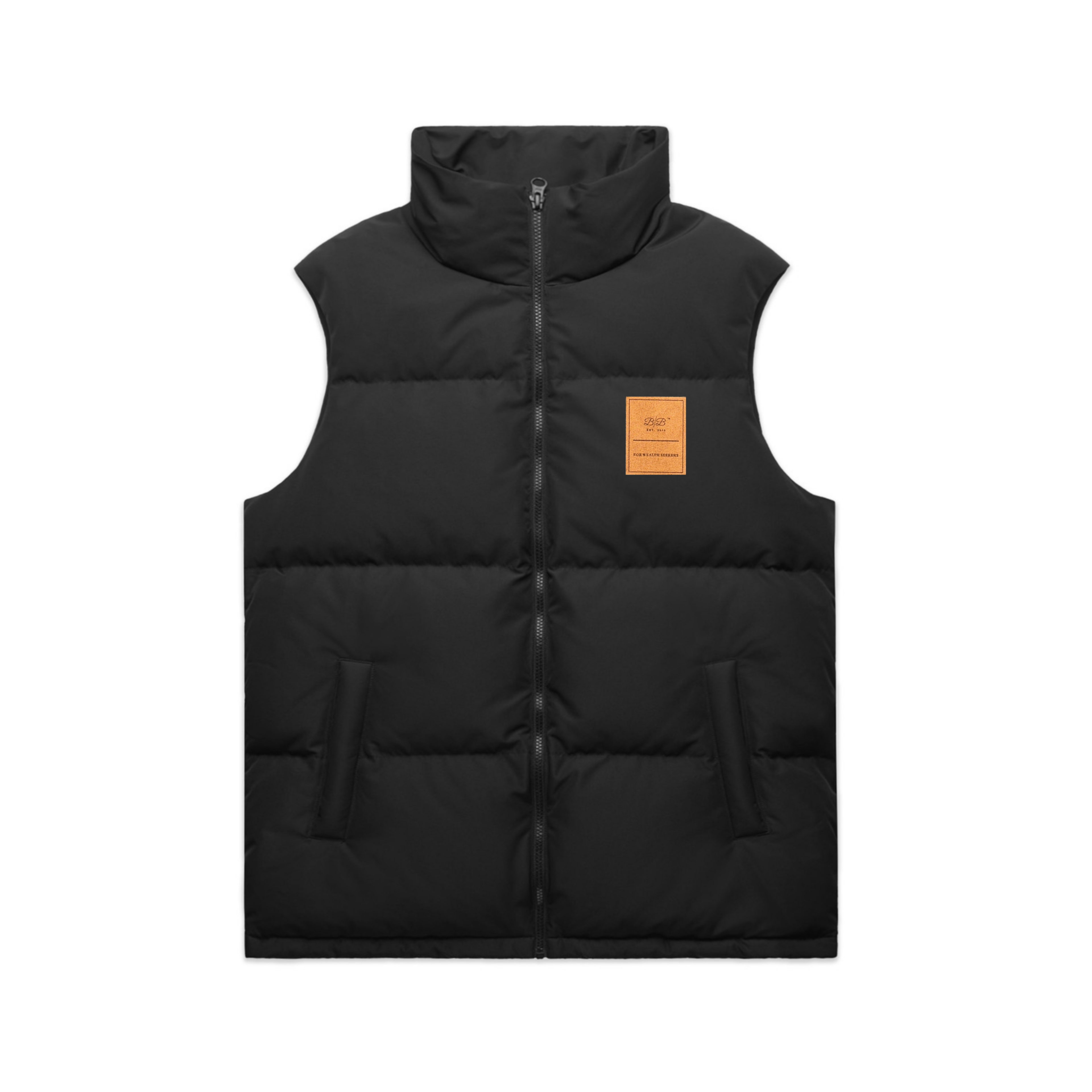Born Billionaire Premium Suede Patch Puffer Vest