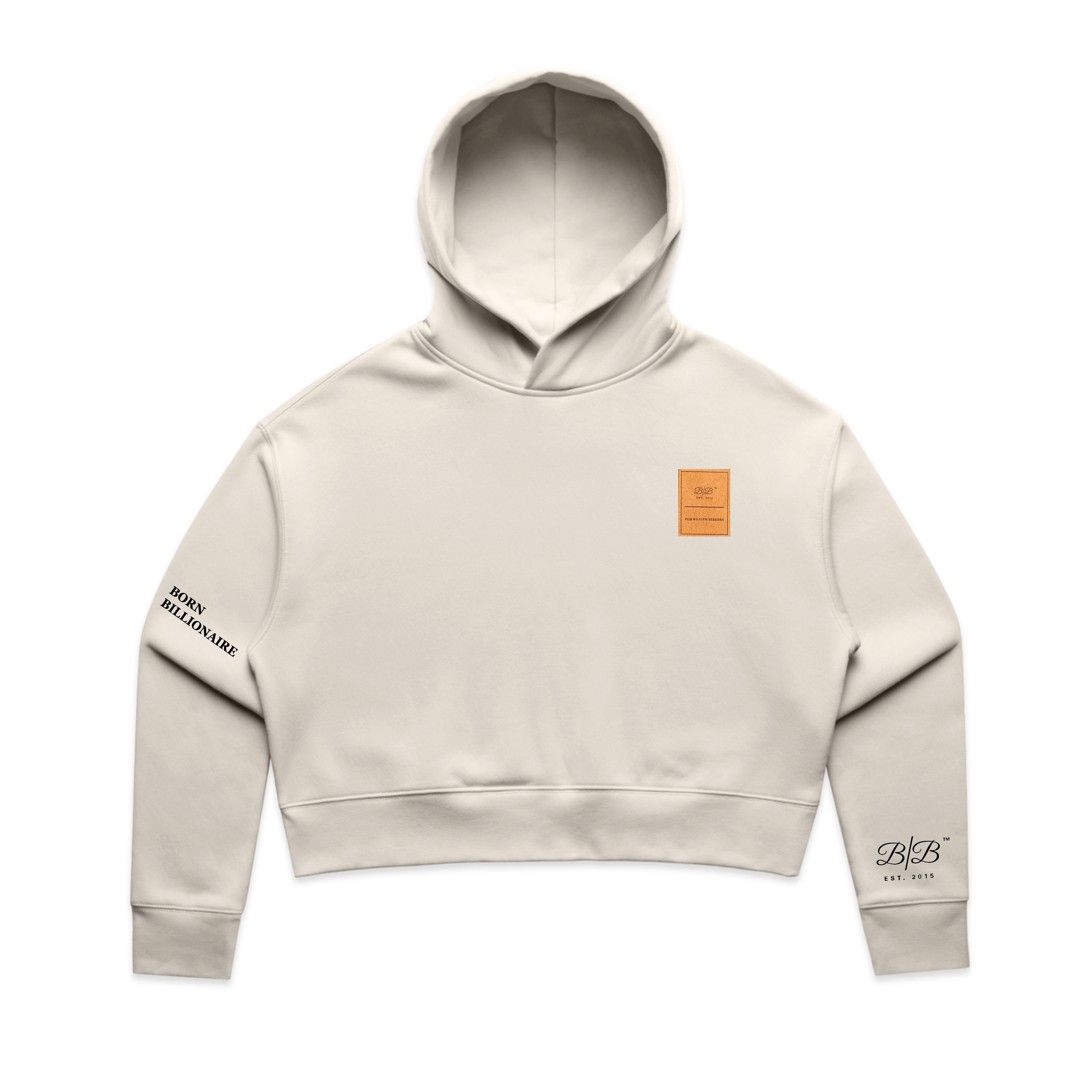 Born Billionaire Women’s Suede Patch Crop Hoodie