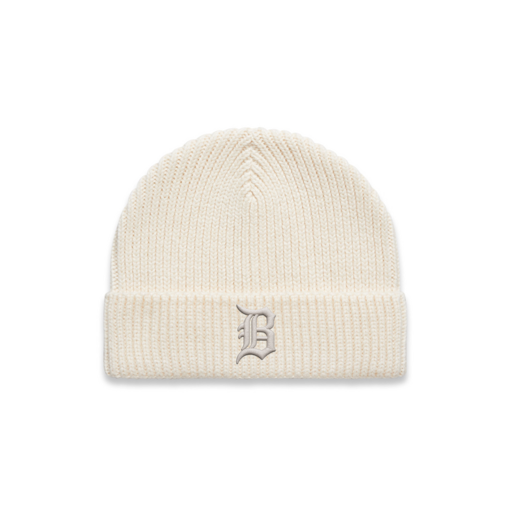 Born Billionaire Puff Embroidered Wool Knit Beanie